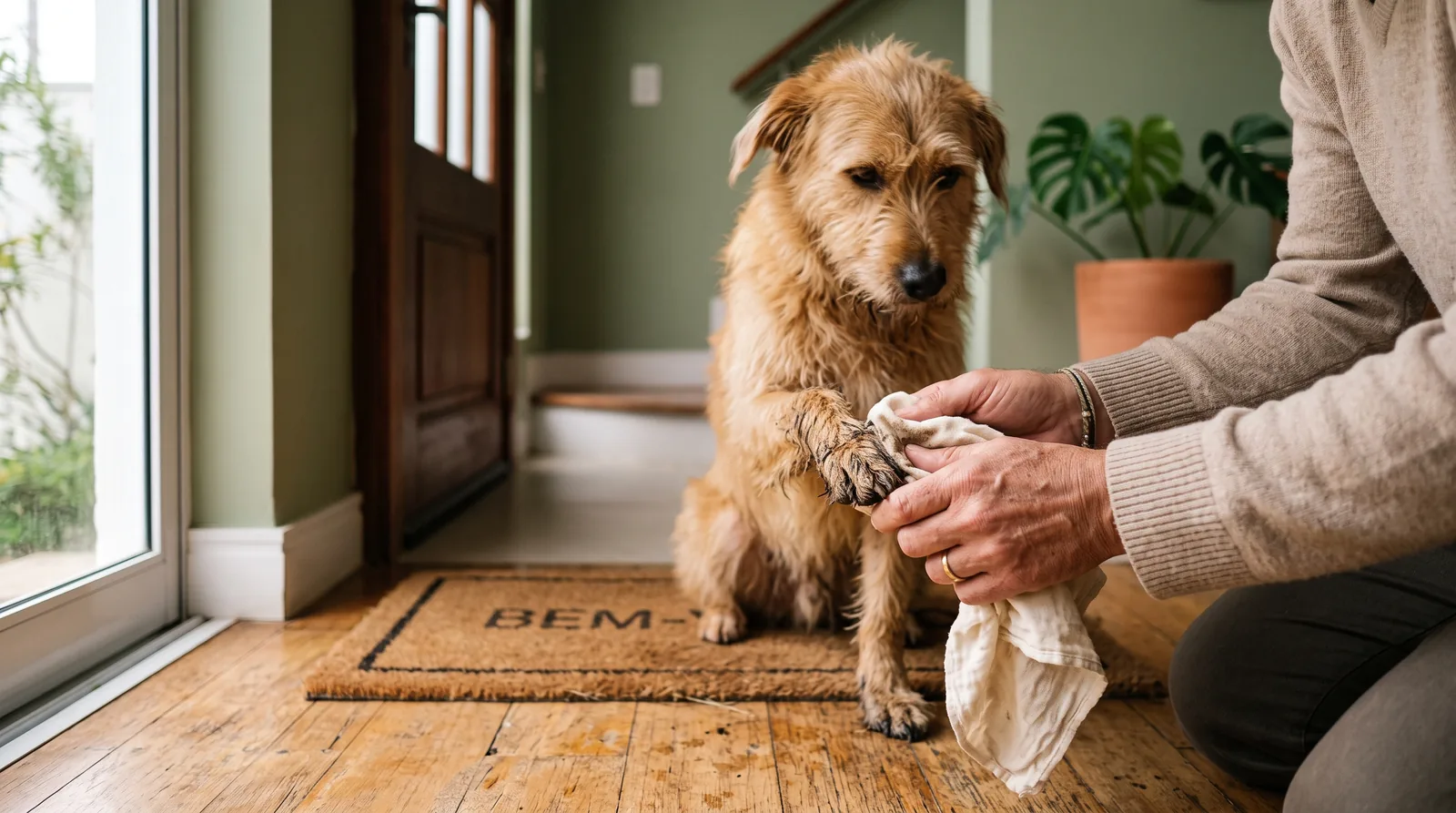 Como limpar as patas do cachorro e fazer banho a seco no dia a dia