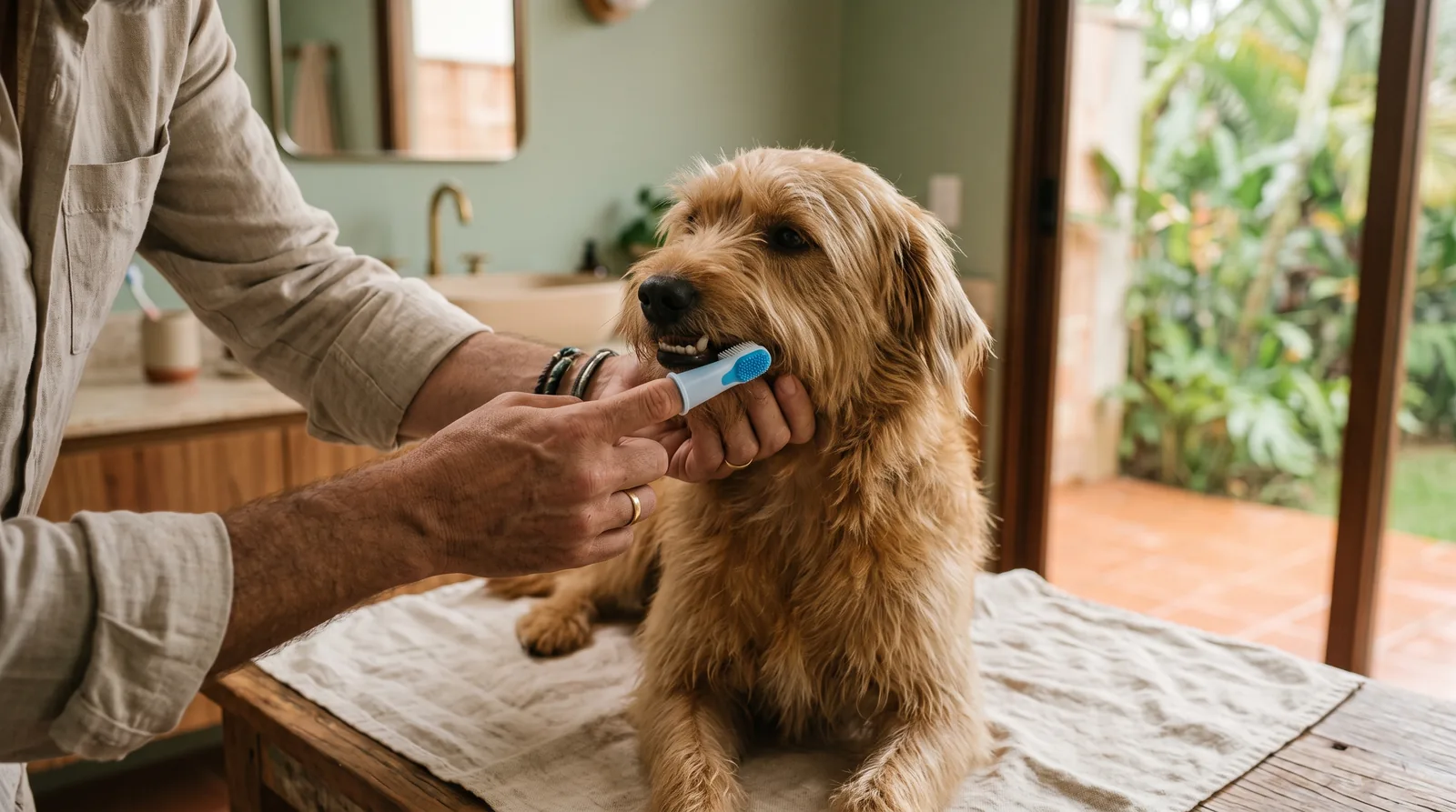 Mau hálito em cachorro: creme dental para cães e higiene bucal natural